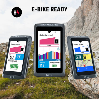 Compteur Sigma rox12.1 evo Gps noir avec cardio et altimètre