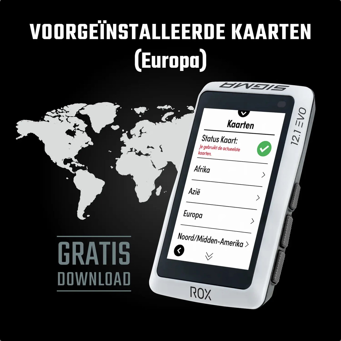 Compteur Sigma rox12.1 evo Gps noir avec cardio et altimètre