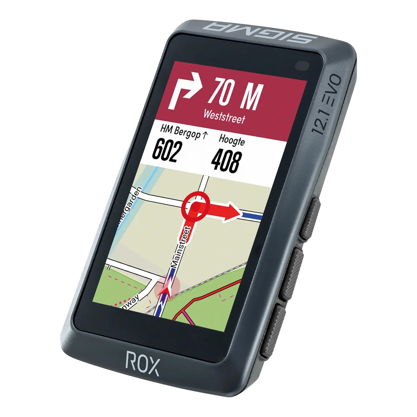 Compteur Sigma rox12.1 evo Gps noir avec cardio et altimètre