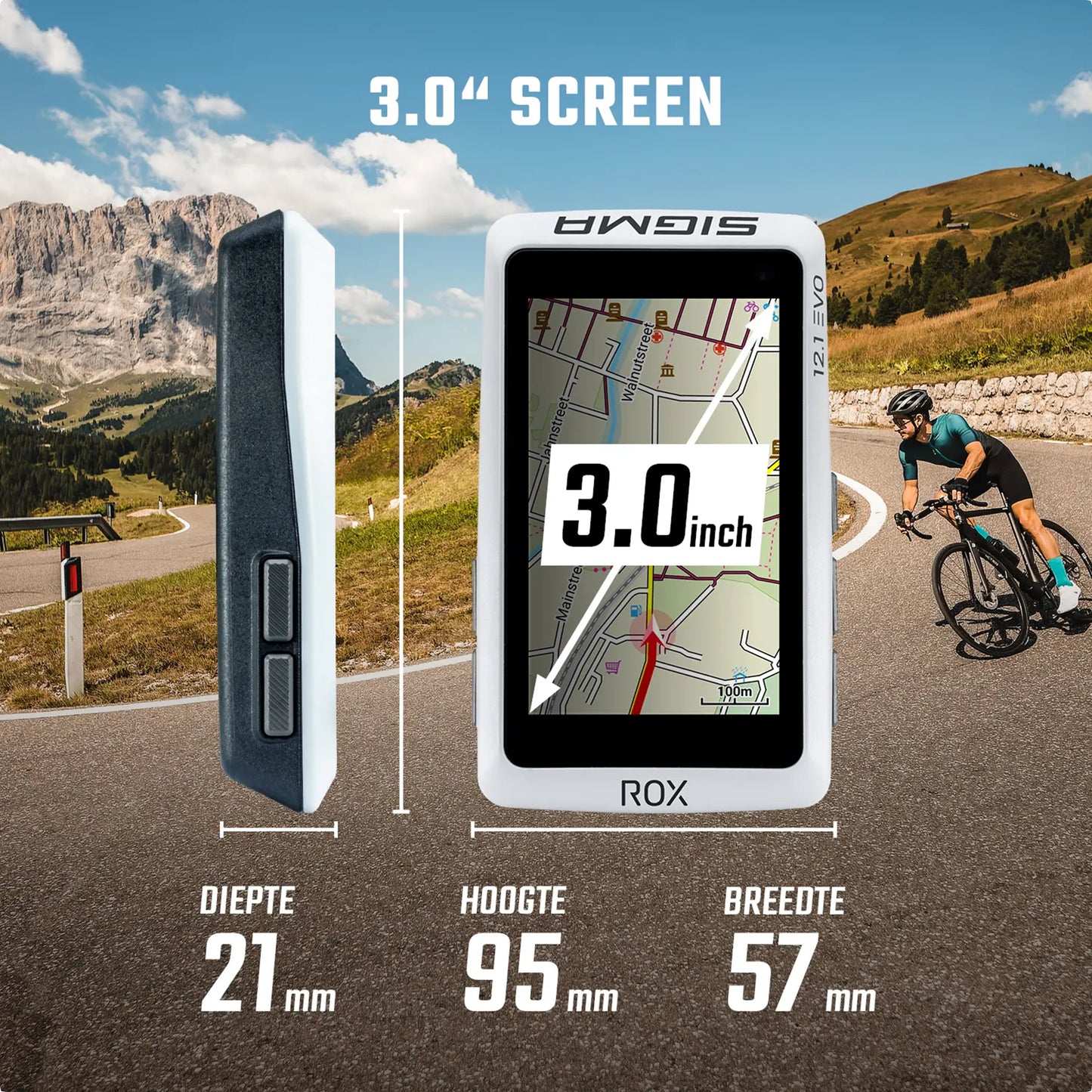 Compteur Sigma rox12.1 evo Gps noir avec cardio et altimètre