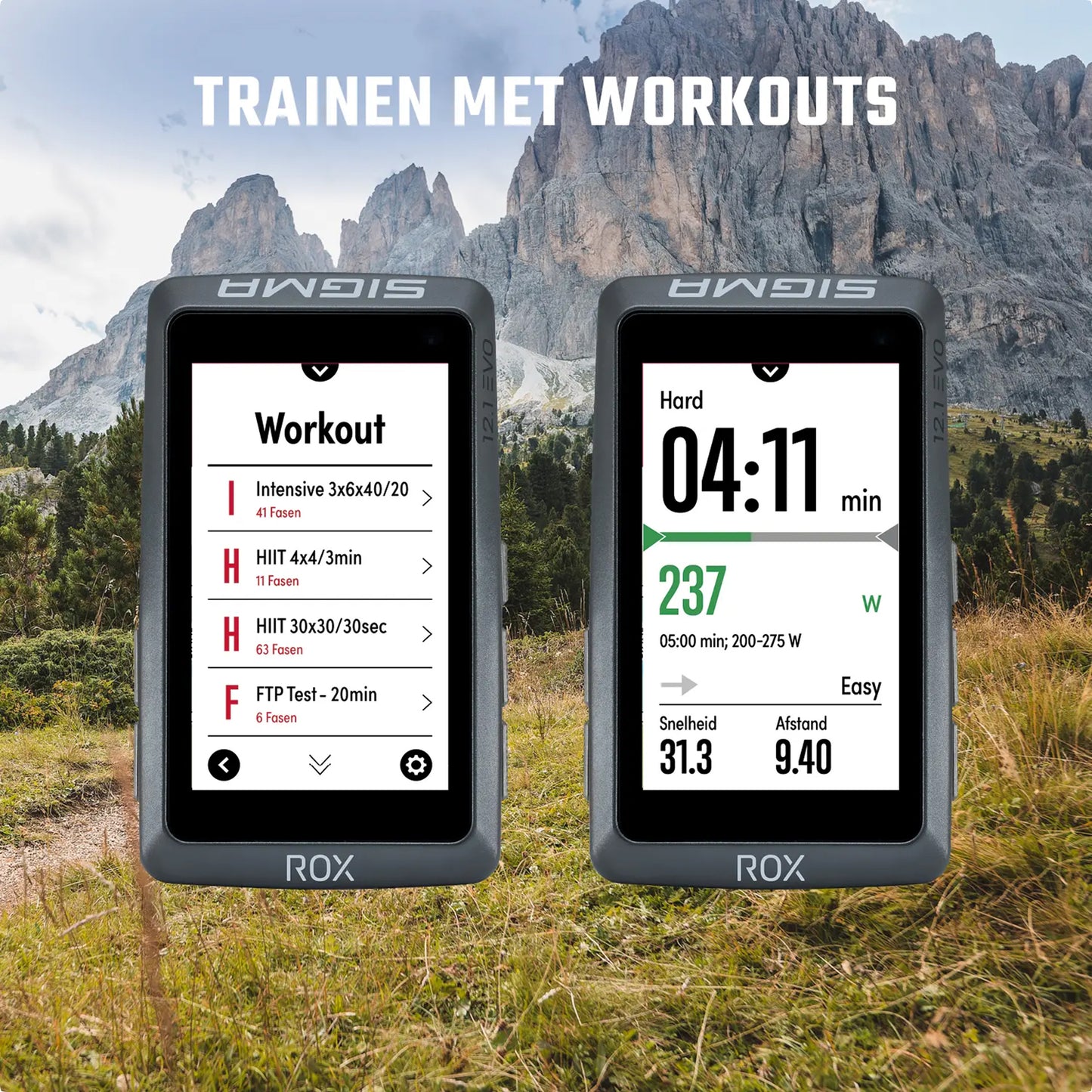 Compteur Sigma rox12.1 evo Gps noir avec cardio et altimètre