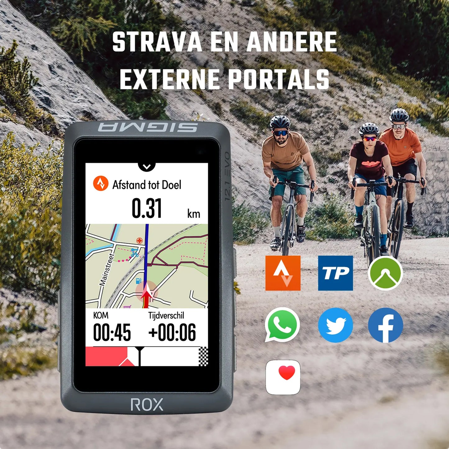 Compteur Sigma rox12.1 evo Gps noir avec cardio et altimètre