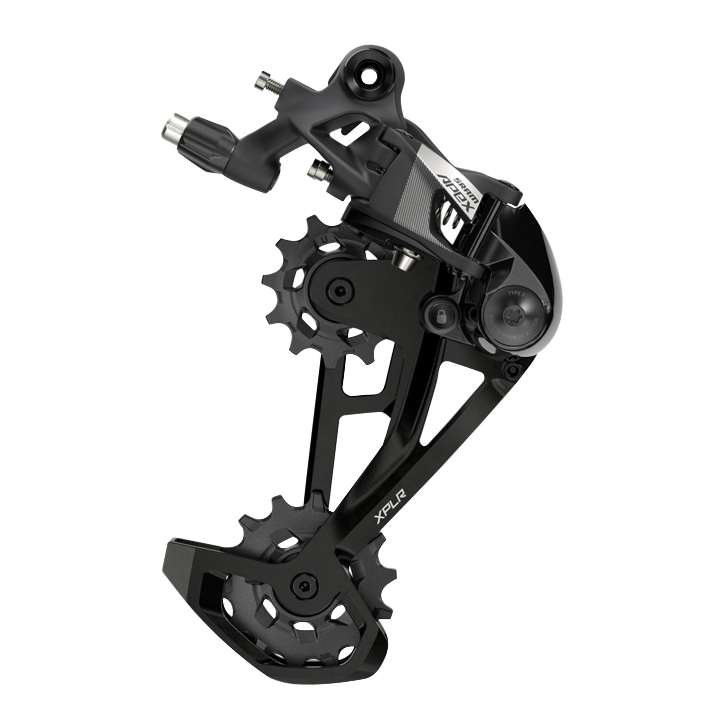 Dérailleur route - gravel arrière Sram 12v. apex xplr d1 chape moyenne noir mono plateau max 44dts