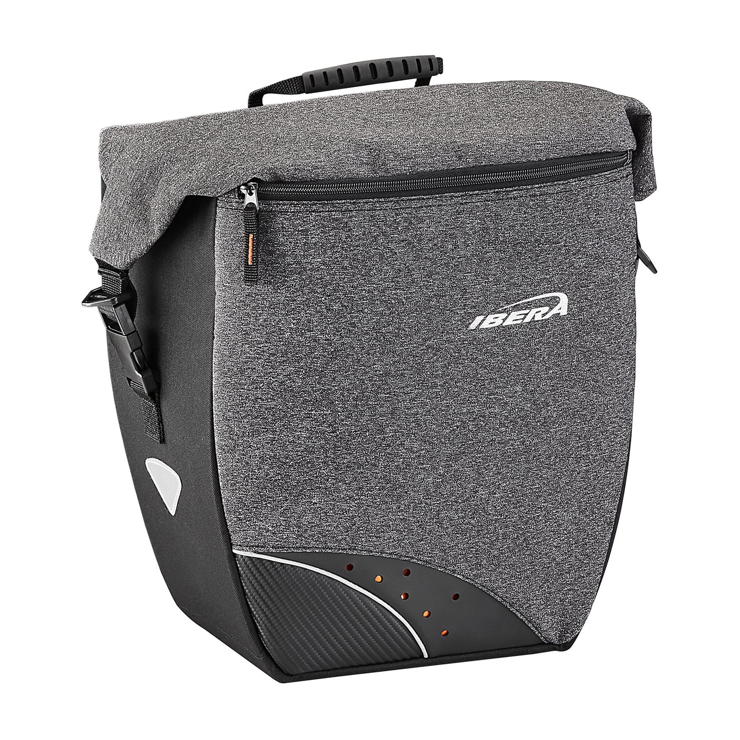 Ibera Pro Grey 30L Bike Side Pannier Pakrak Side System 32x16x34cm