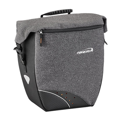 Ibera Pro Grey 30L Bike Side Pannier Pakrak Side System 32x16x34cm