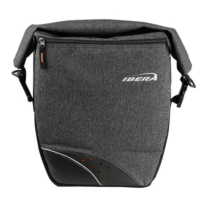 Ibera Pro Grey 30L Bike Side Pannier Pakrak Side System 32x16x34cm