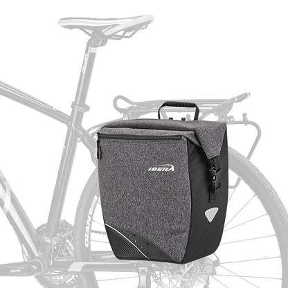 Ibera Pro Grey 30L Bike Side Pannier Pakrak Side System 32x16x34cm