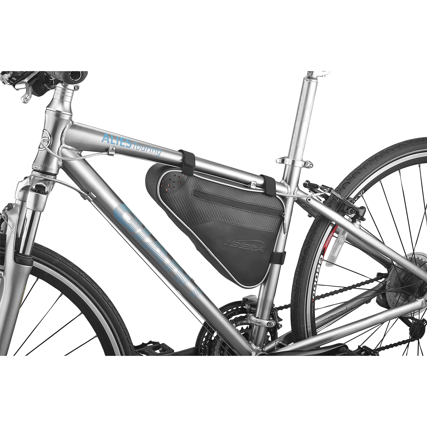 Sacoche de cadre vélo triangle Ibera resistant à l'eau noir 31x21x6cm