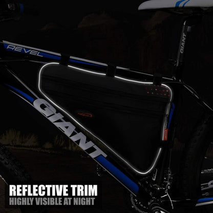 Sacoche de cadre vélo triangle Ibera resistant à l'eau noir 31x21x6cm