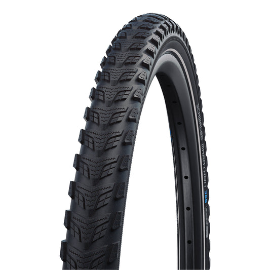Hybrid Bicycle Tire Cross 700 x 38 (29 x 1.50) Schwalbe Marathon 365 TR (38-622) GreenGuard Puncture Protection Reflex Sidewall - All-Season Tire