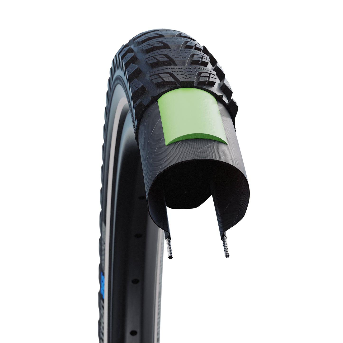 Hybrid Bicycle Tire Cross 700 x 38 (29 x 1.50) Schwalbe Marathon 365 TR (38-622) GreenGuard Puncture Protection Reflex Sidewall - All-Season Tire