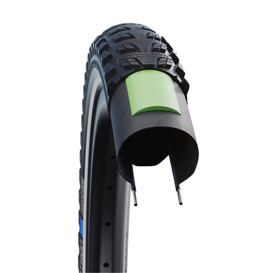 Hybrid Bicycle Tire Cross 700 x 38 (29 x 1.50) Schwalbe Marathon 365 TR (38-622) GreenGuard Puncture Protection Reflex Sidewall - All-Season Tire