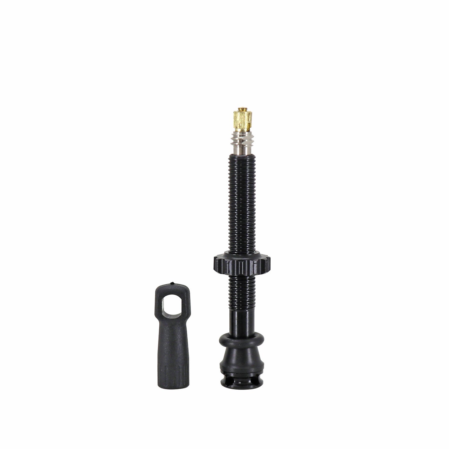 Newton Black 47mm Presta Tubeless Valve 4-hole