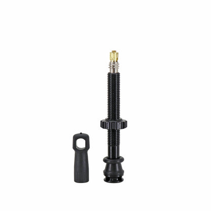 Newton Black 47mm Presta Tubeless Valve 4-hole