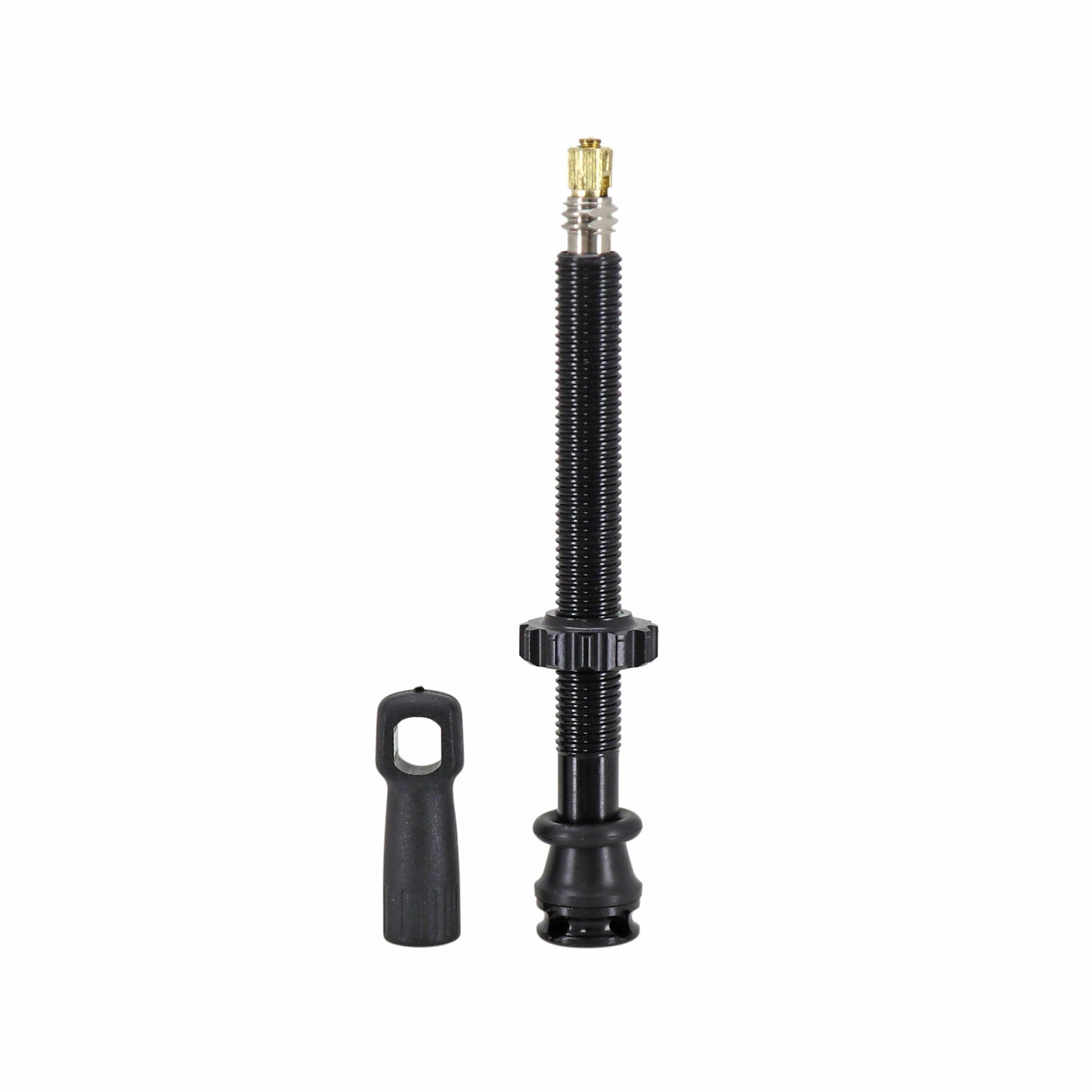Newton black Presta tubeless valve 60 mm 4-hole