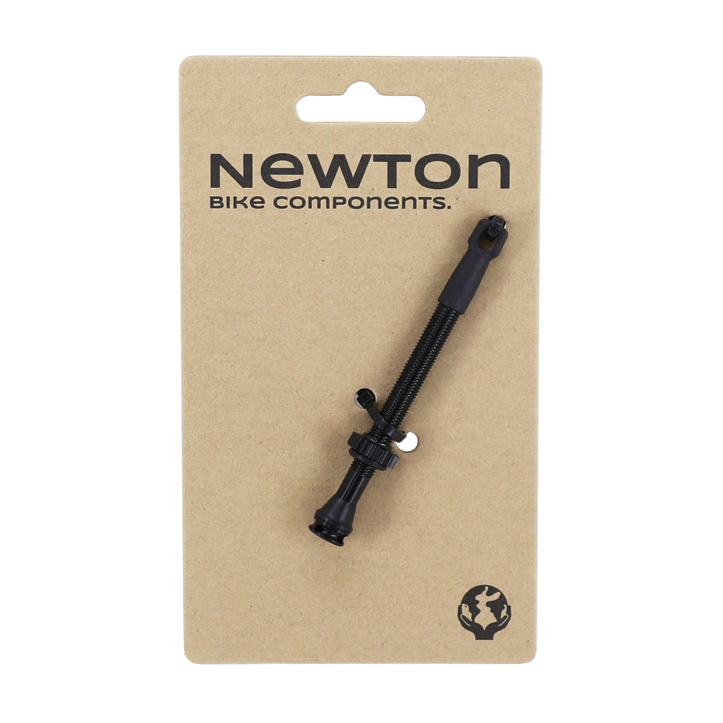 Newton black Presta tubeless valve 60 mm 4-hole