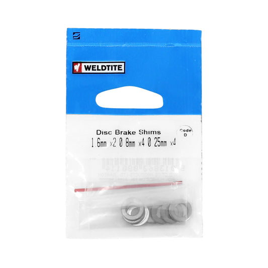 Entretoise pour disque de frein 6 trous Weldtite sachet de 10 pcs