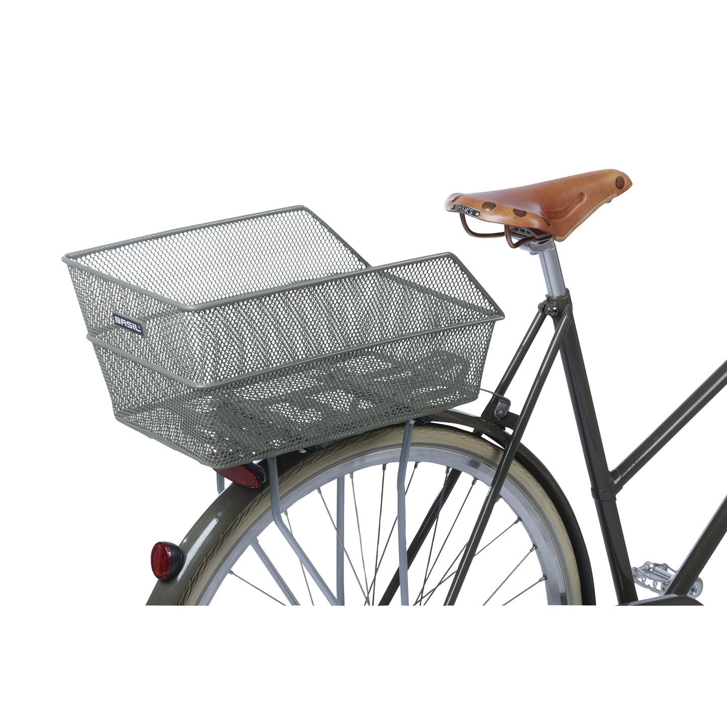Panier arrière acier Basil Cento vert olive