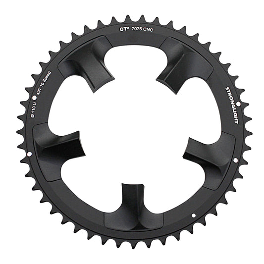Plateau route Stronglight CT2 5 bras D110 pour Ultegra 6750 49D ext