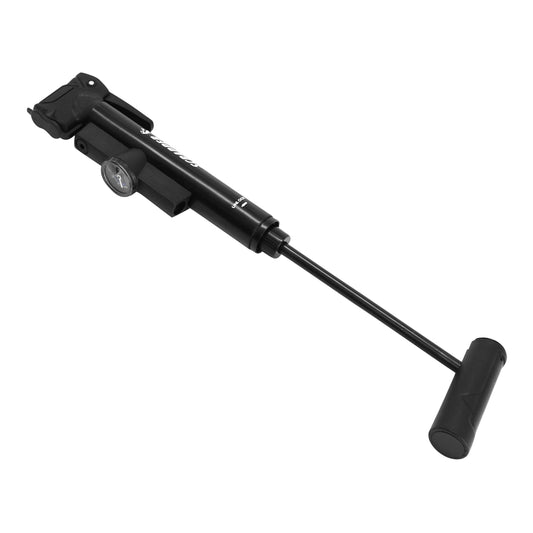 Mini road mountain bike pump PCP alu resin 8 bar pressure gauge
