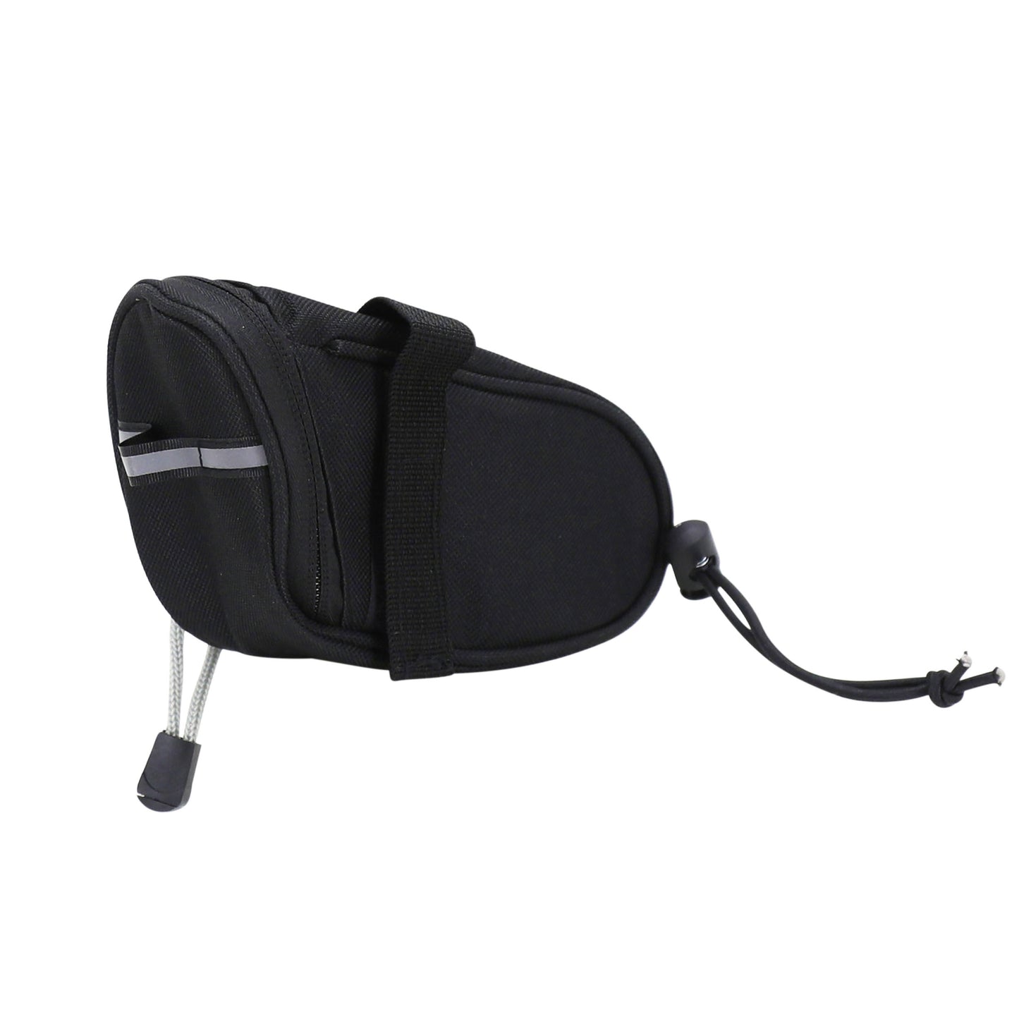 Medium black bicycle saddle bag with velcro fastening / PCP