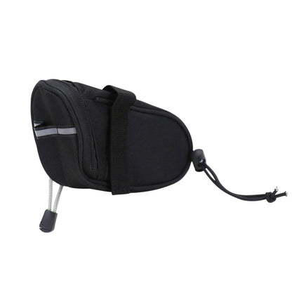 Medium black bicycle saddle bag with velcro fastening / PCP