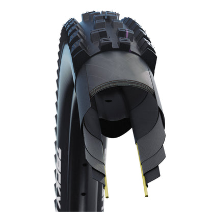 MTB Gravity Tire - E-Bike 29 X 2.40 Schwalbe Tacky Chan Addix Super Gravity Ultrasoft Black TLE Tubeless Ready TS (62-622) E-Bike Compatible