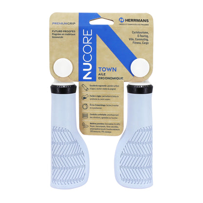 Herrmans Nucore Town Ergo Light Blue City Grips 130mm