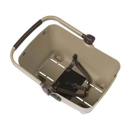 Panier avant plastique Basil Buddy marron pour chien