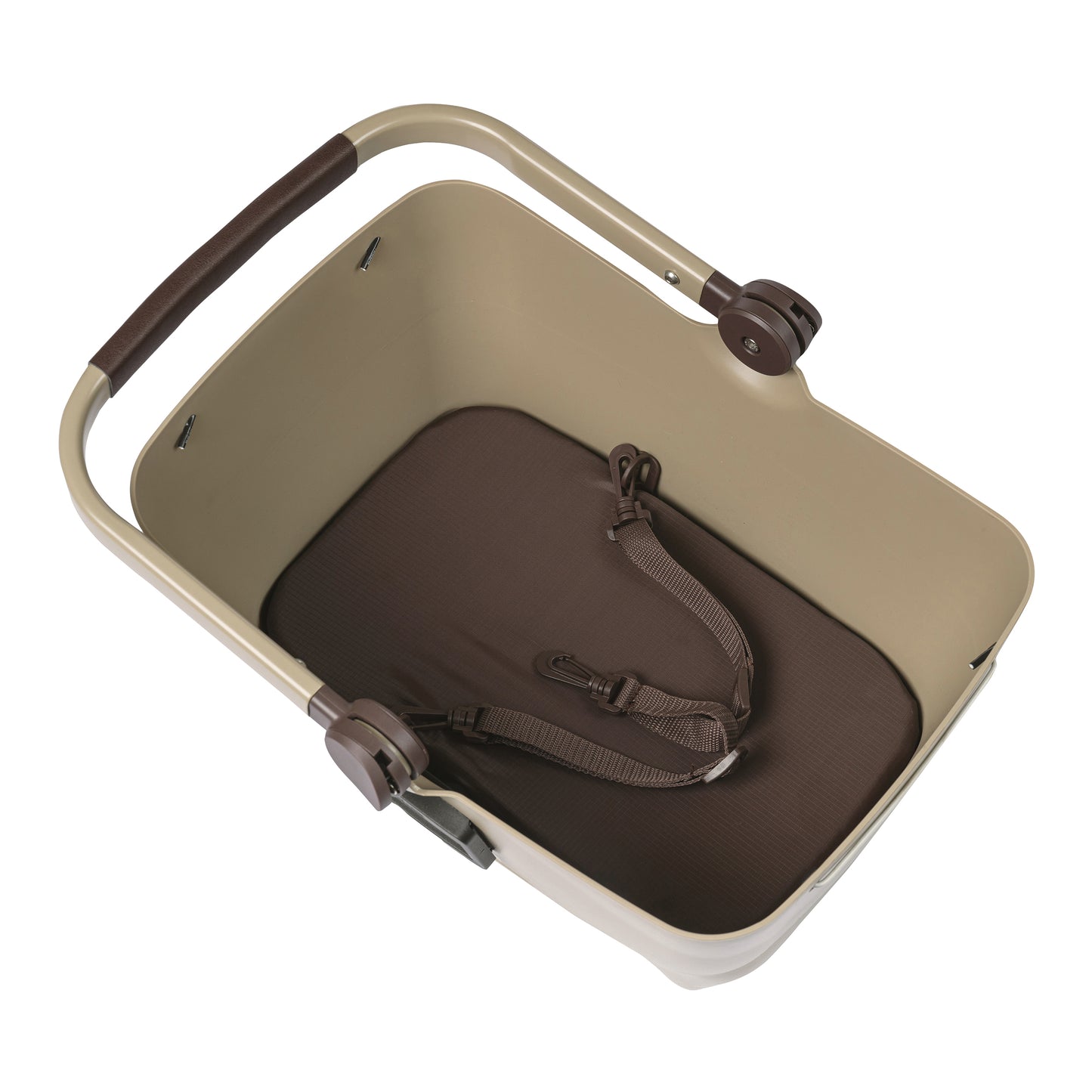 Panier avant plastique Basil Buddy marron pour chien