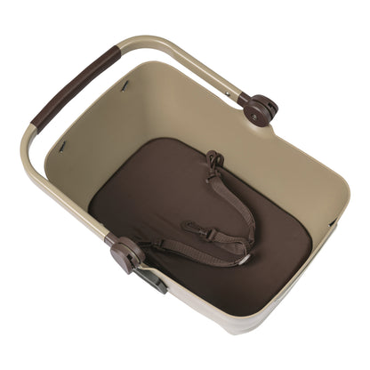 Panier avant plastique Basil Buddy marron pour chien
