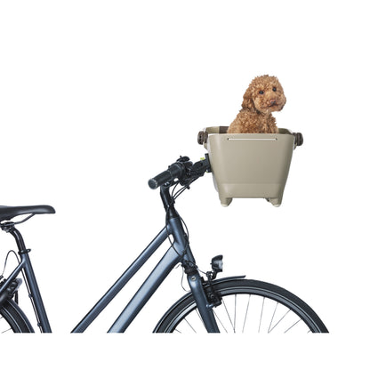 Panier avant plastique Basil Buddy marron pour chien
