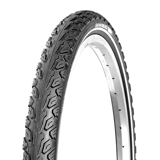 Pneu VTT 26 X 1.75 Deli Type Cruisland renforcé Anti-crevaison 2.5mm Noir TR (47-559) flanc Reflex