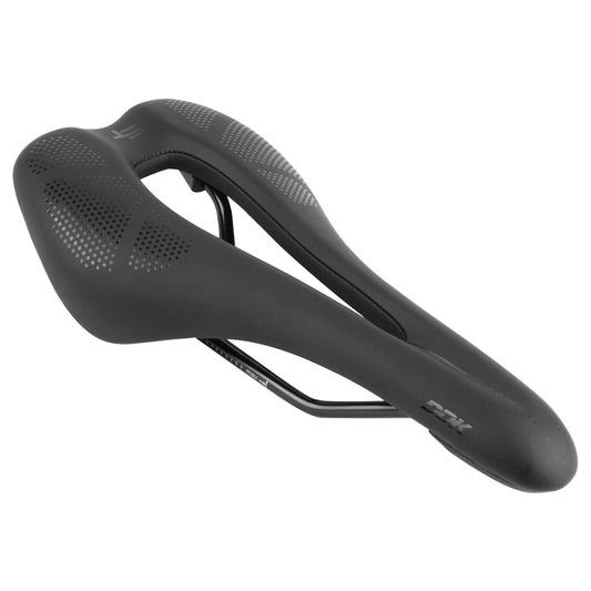 Newton MTB Road Saddle Mad Sad1 black central hole 269x140