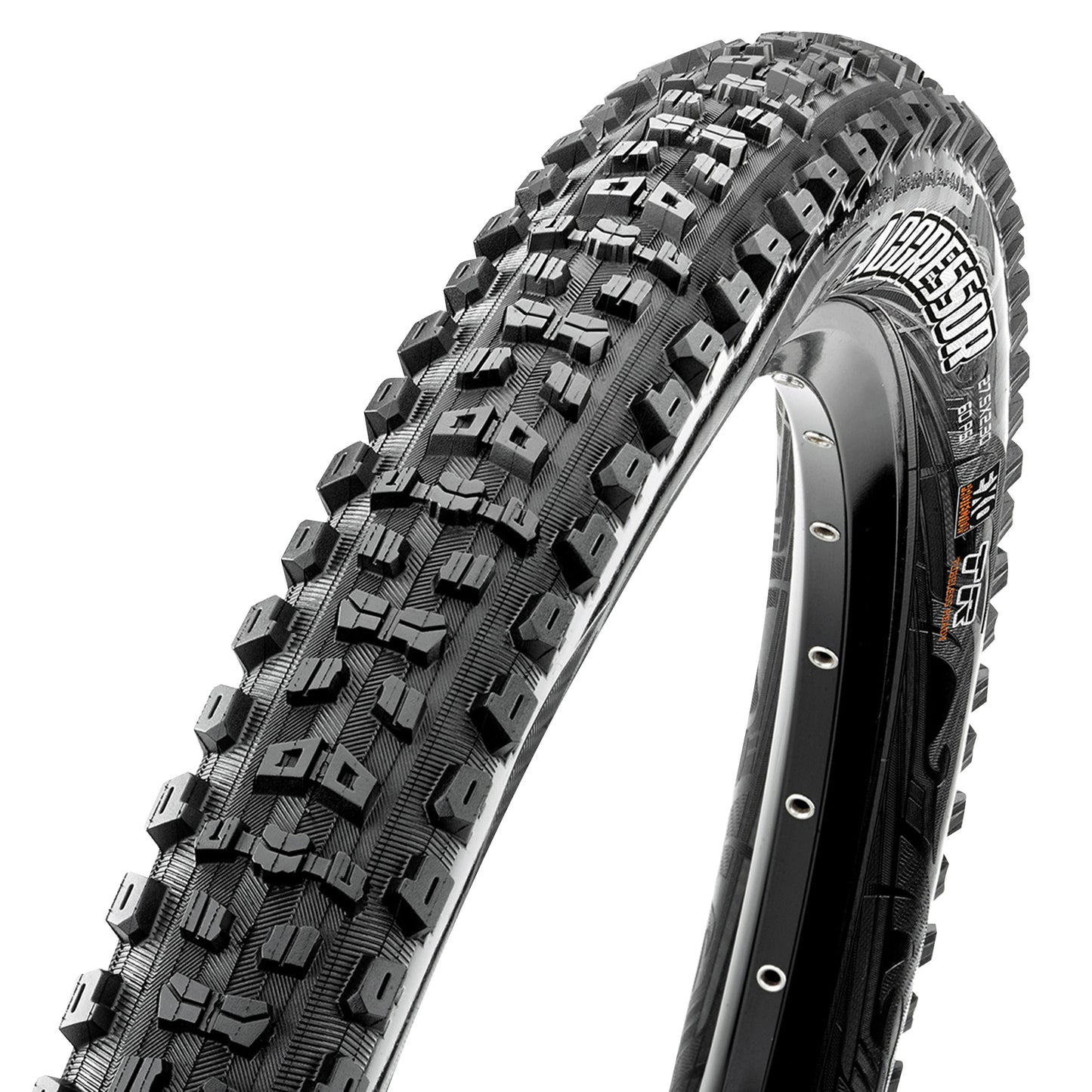 Pneu VTT 27.5 X 2.30 Maxxis Agressor Exo Noir Tubeless Ready 60TPI TS (58-584) Pliant (Dual Compound)