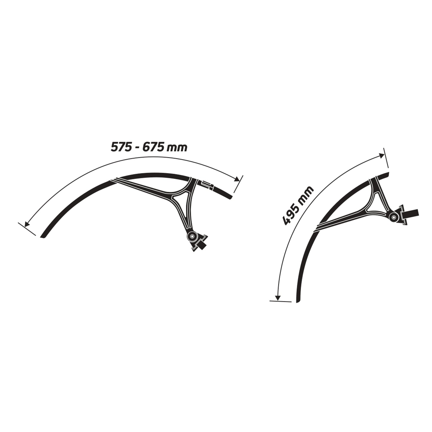 Garde-boue gravel tringles Zéfal Shield G50 54 mm (paire)