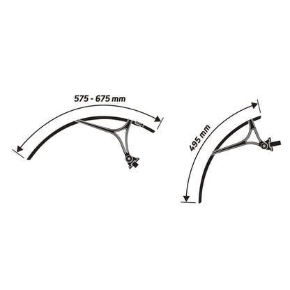 Garde-boue gravel tringles Zéfal Shield R35 34 mm (paire)