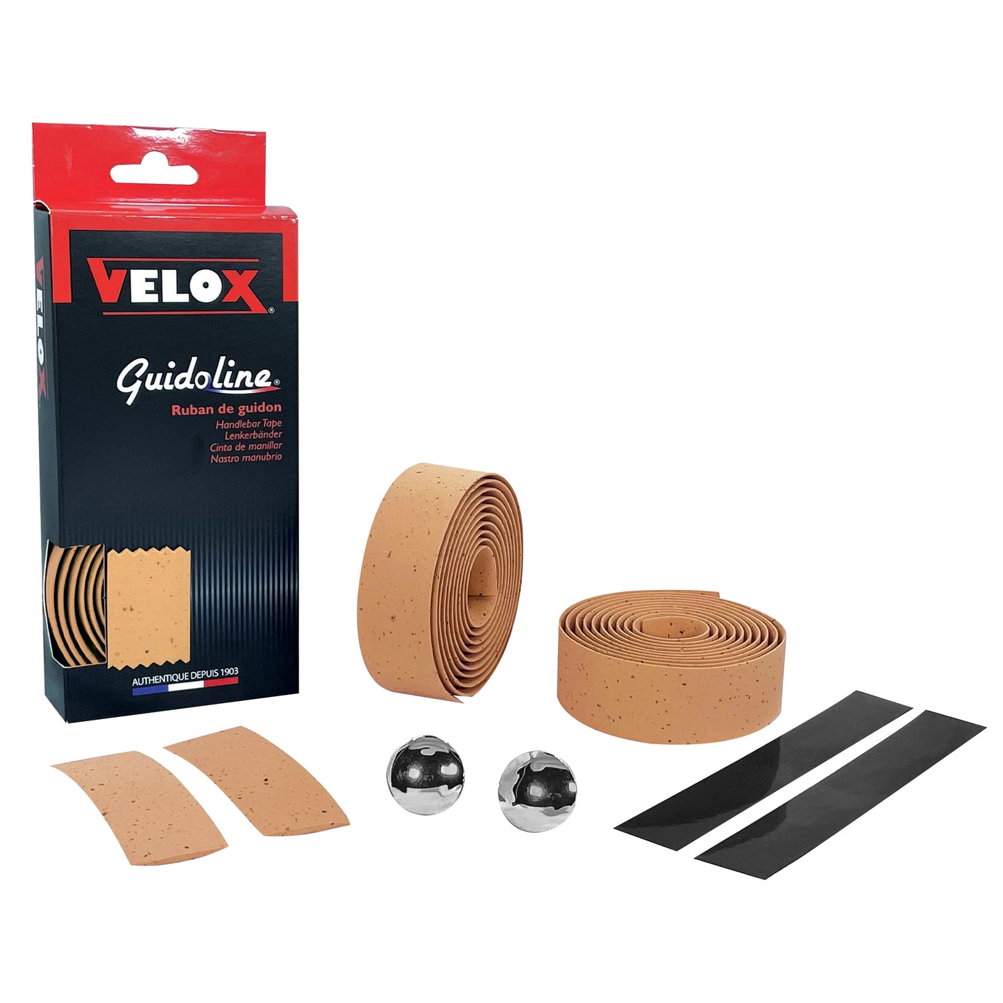 Ruban guidon VELOX Maxi Cork marron clair
