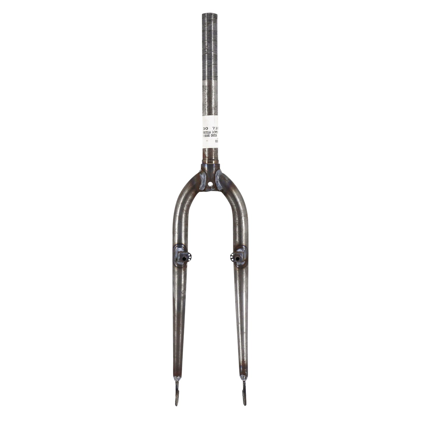 24" raw steel MTB fork, ready to paint, 1"-22.2 mm internal threaded steerer