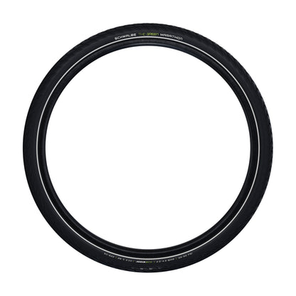 Tire City 27 X 1 1-4 Schwalbe Marathon Green Black TR (32-630) GreenGuard reinforcement Reflex sidewall E-bike compatible