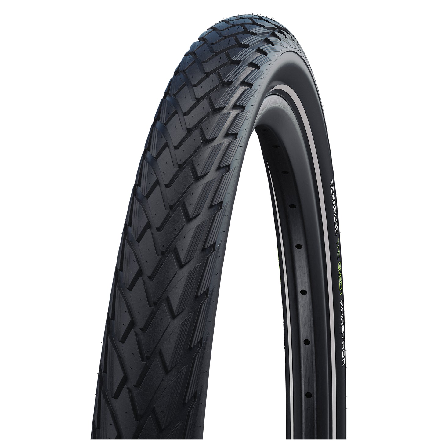 Pneu VTT Urbain 29 x 2.15 Schwalbe Marathon Green Noir TR (55-622) Renfort flanc Reflex Compatible VAE