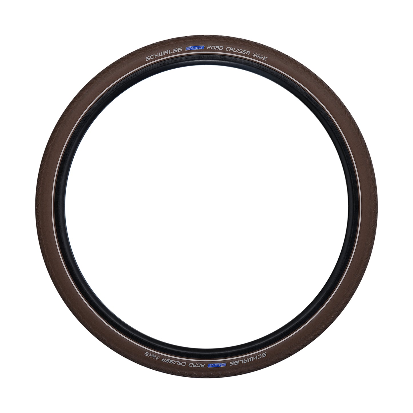Pneu VTT Urbain 26 X 1.75 Schwalbe Road Cruiser HS484 Marron TR (47-559) flanc Reflex