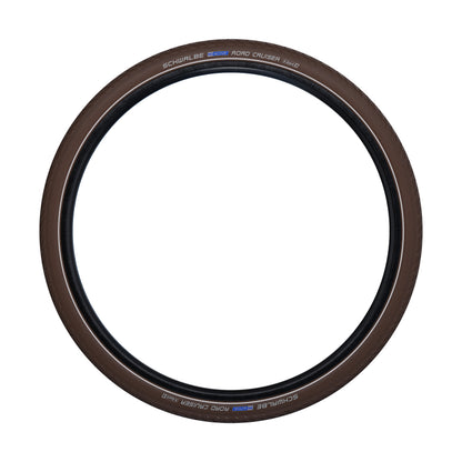 Pneu VTT Urbain 26 X 1.75 Schwalbe Road Cruiser HS484 Marron TR (47-559) flanc Reflex