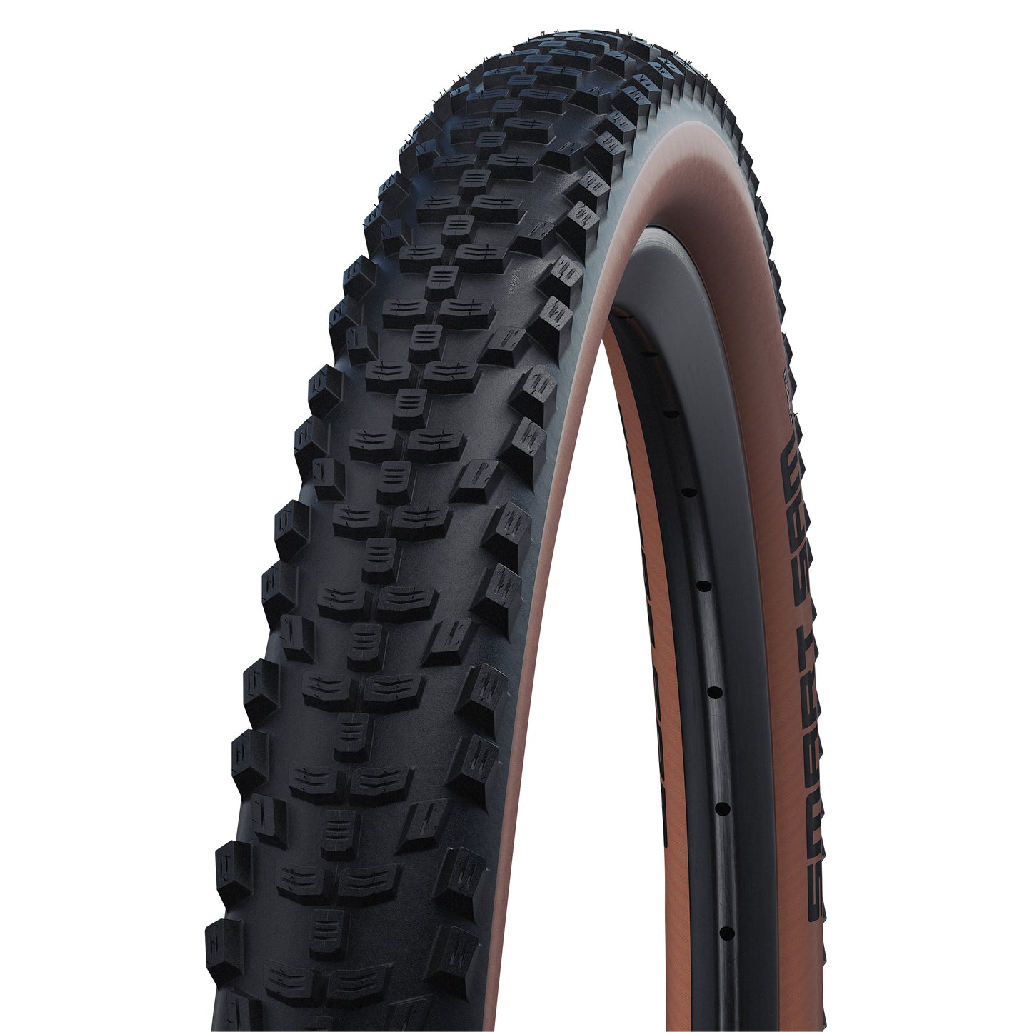Pneu VTT 27.5 X 2.25 Schwalbe Smart Sam Addix Performance Noir flanc Bronze TR (57-584) Compatible VAE
