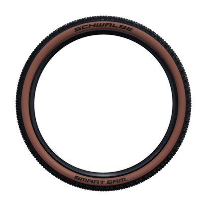 Pneu VTT 27.5 X 2.35 Schwalbe Smart Sam Addix Performance Noir flanc Bronze TR (60-584) Compatible VAE