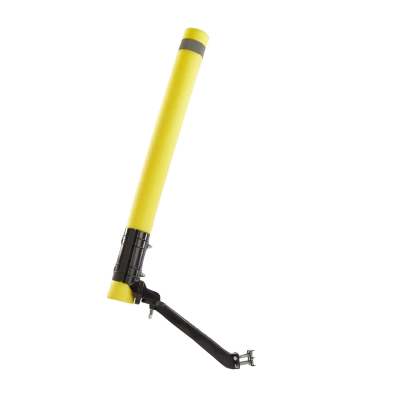 Ecarteur de danger la paulette l 70 cm jaune avec bande réfléchissante fixation universelle orientable Mottez