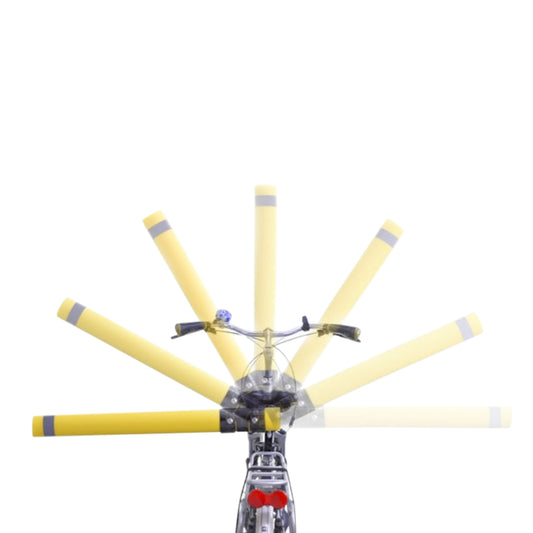 Mottez 70 cm Yellow Danger Spacer with Reflective Strip, Universal Adjustable Mounting