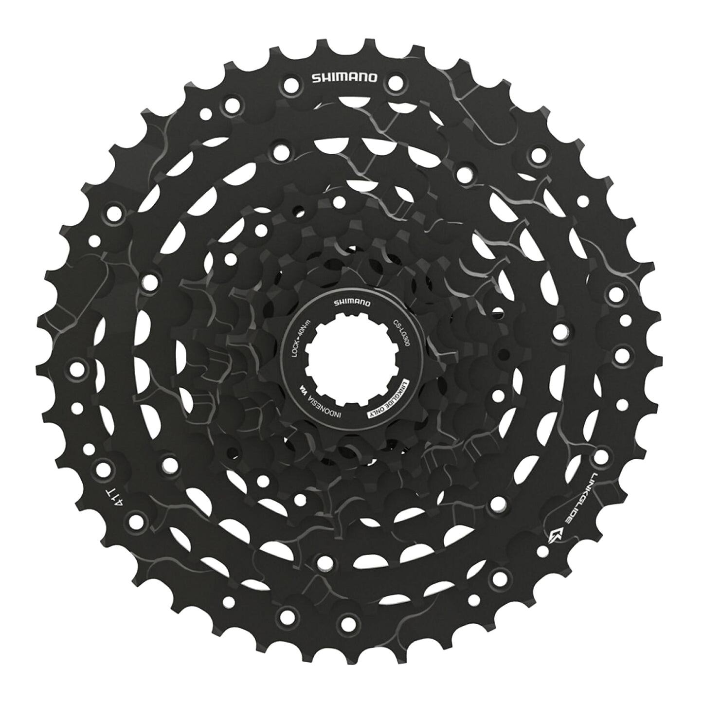 9-speed cassette. Shimano CUES U4000 CS-LG300 Linkglide 11-41 (11-13-15-17-20-23-28-34-41)
