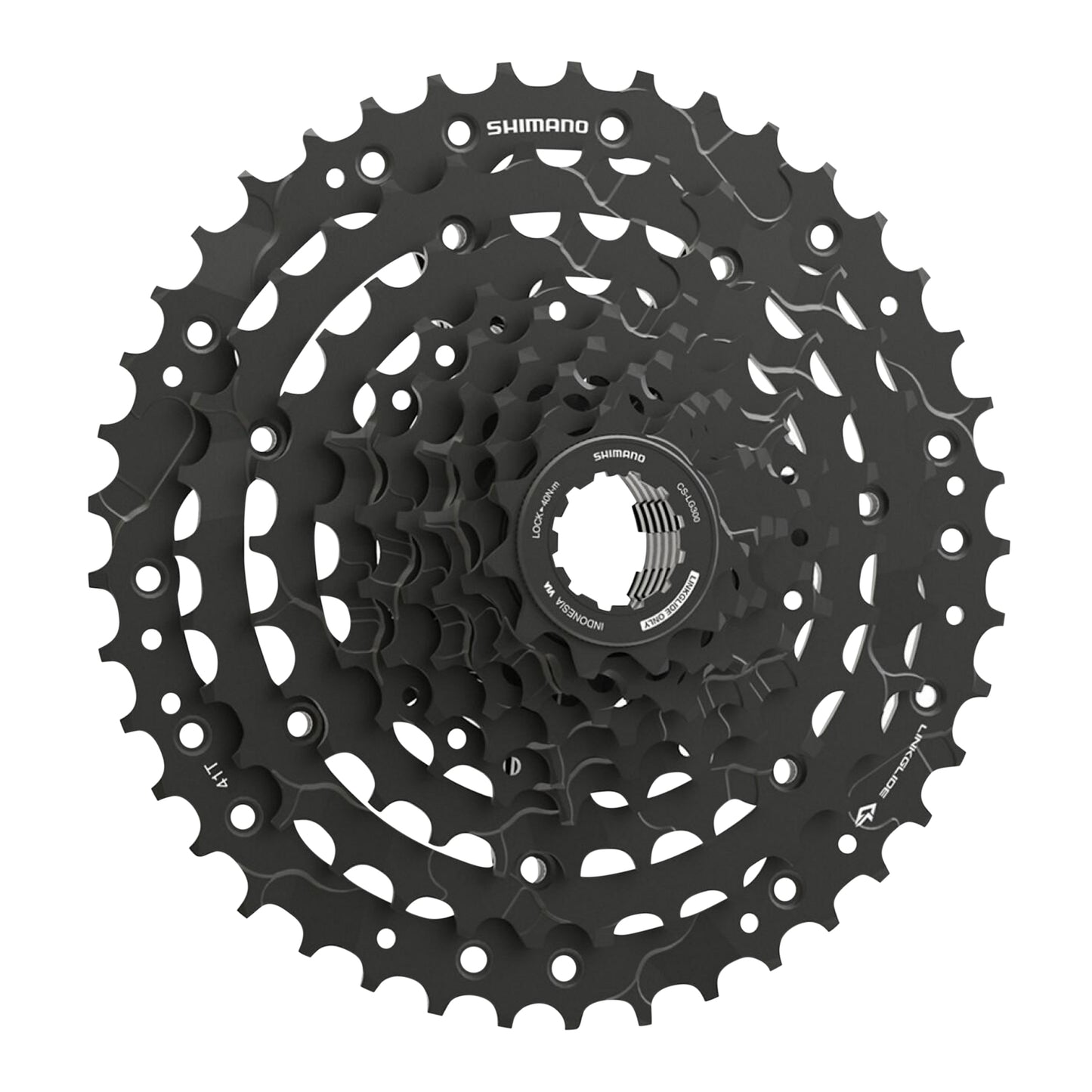 9-speed cassette. Shimano CUES U4000 CS-LG300 Linkglide 11-41 (11-13-15-17-20-23-28-34-41)