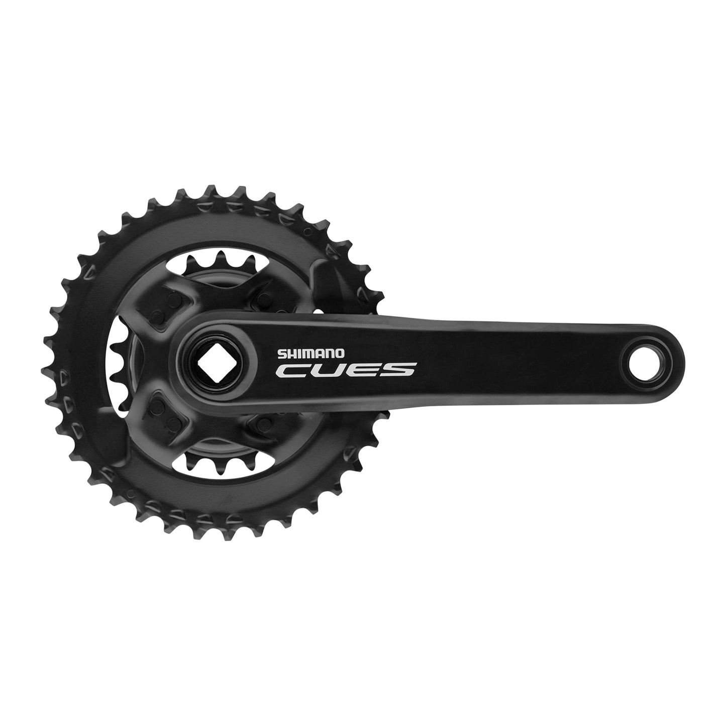 Shimano Cues U4000 Black MTB Crankset 175 36x22 123mm Bottom Bracket